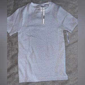 Hydrangea Blue Shimmer Stretchy Tee Victorias Secret Pink